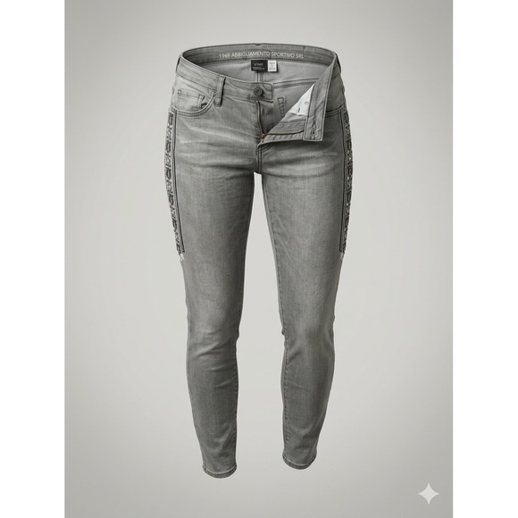 V1969 Italia Denim - V1969 Italia Abbigliamento Sportivo Skinny Jeans 4 Embroidered Boho Y2K Euro